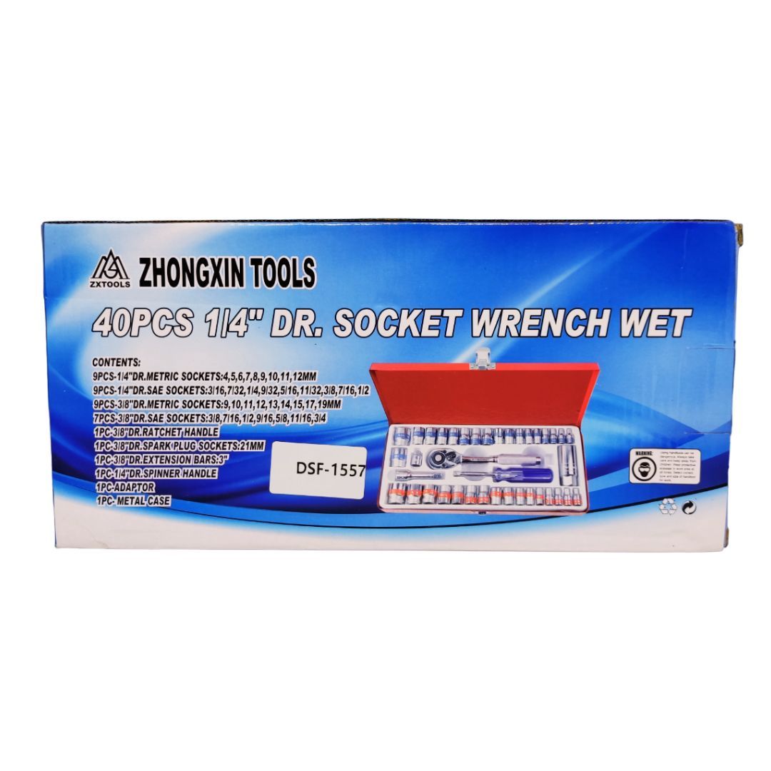 JUEGO DE RACHE FINO 3/8x40PCS C/METALICA