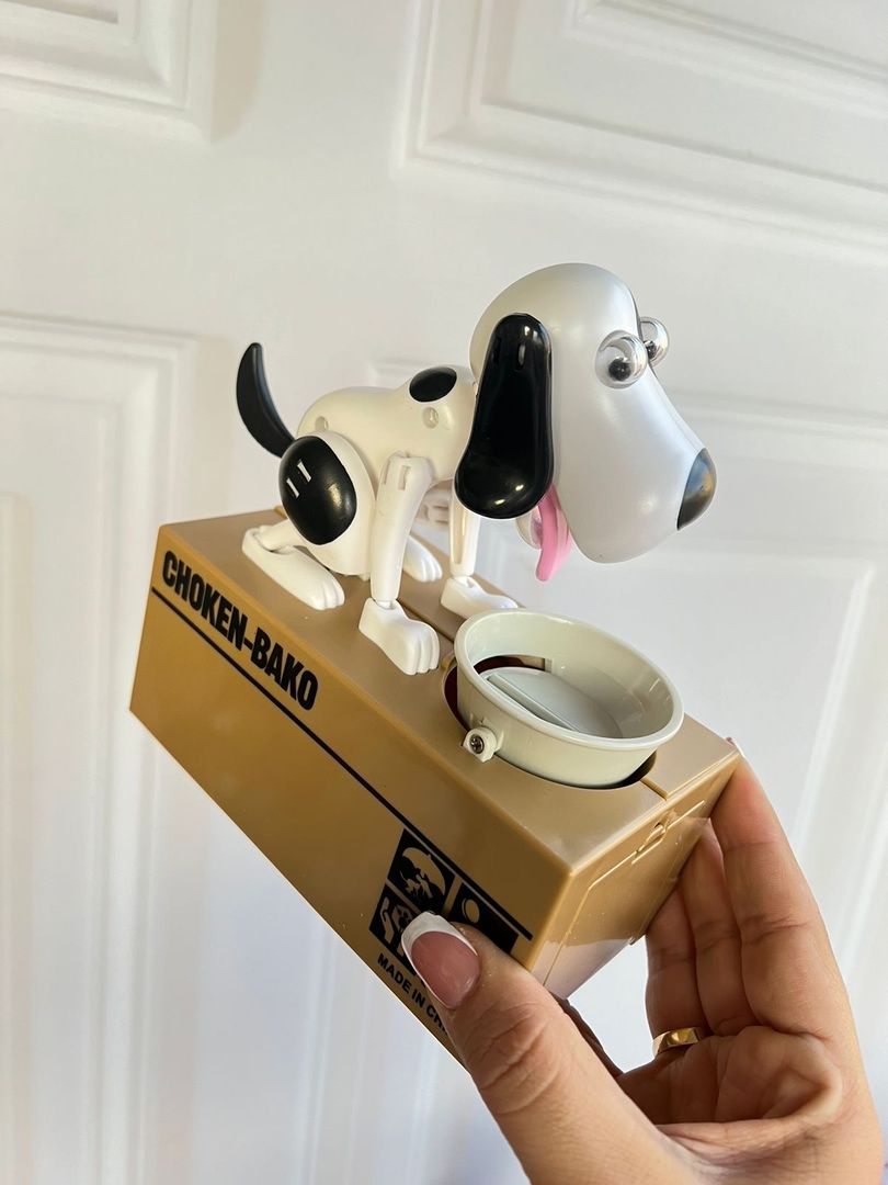 Alcancia perro comemonedas 