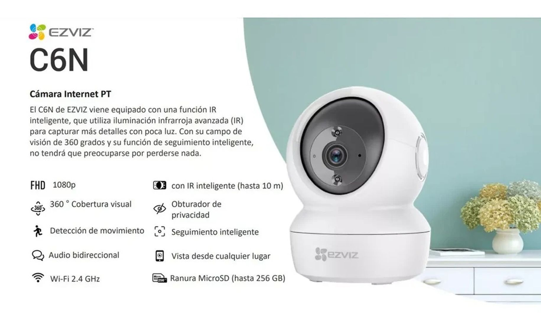 Cámara Ezviz C6N Wifi 2MP 
