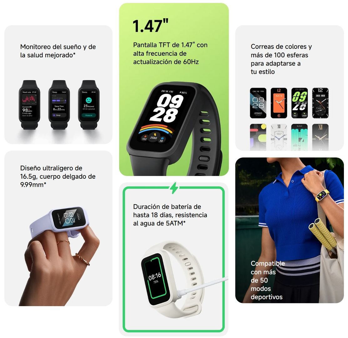 Reloj Smartwatch Band Xiaomi 9 Active Black