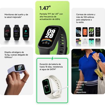 Reloj Smartwatch Band Xiaomi 9 Active Black - imagen 5