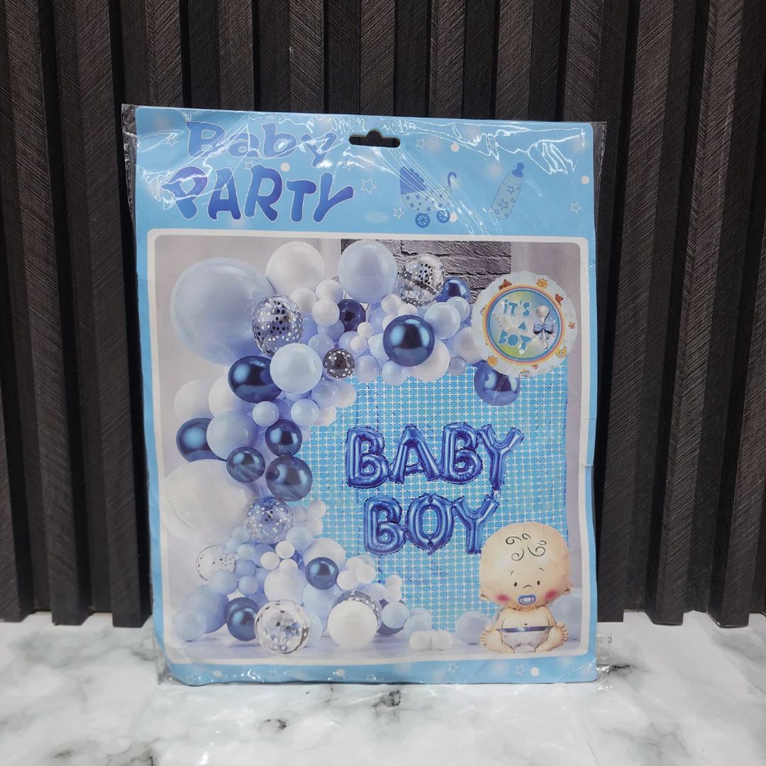 ARCO DE GLOBOS BABY SHOWER NIÑO 