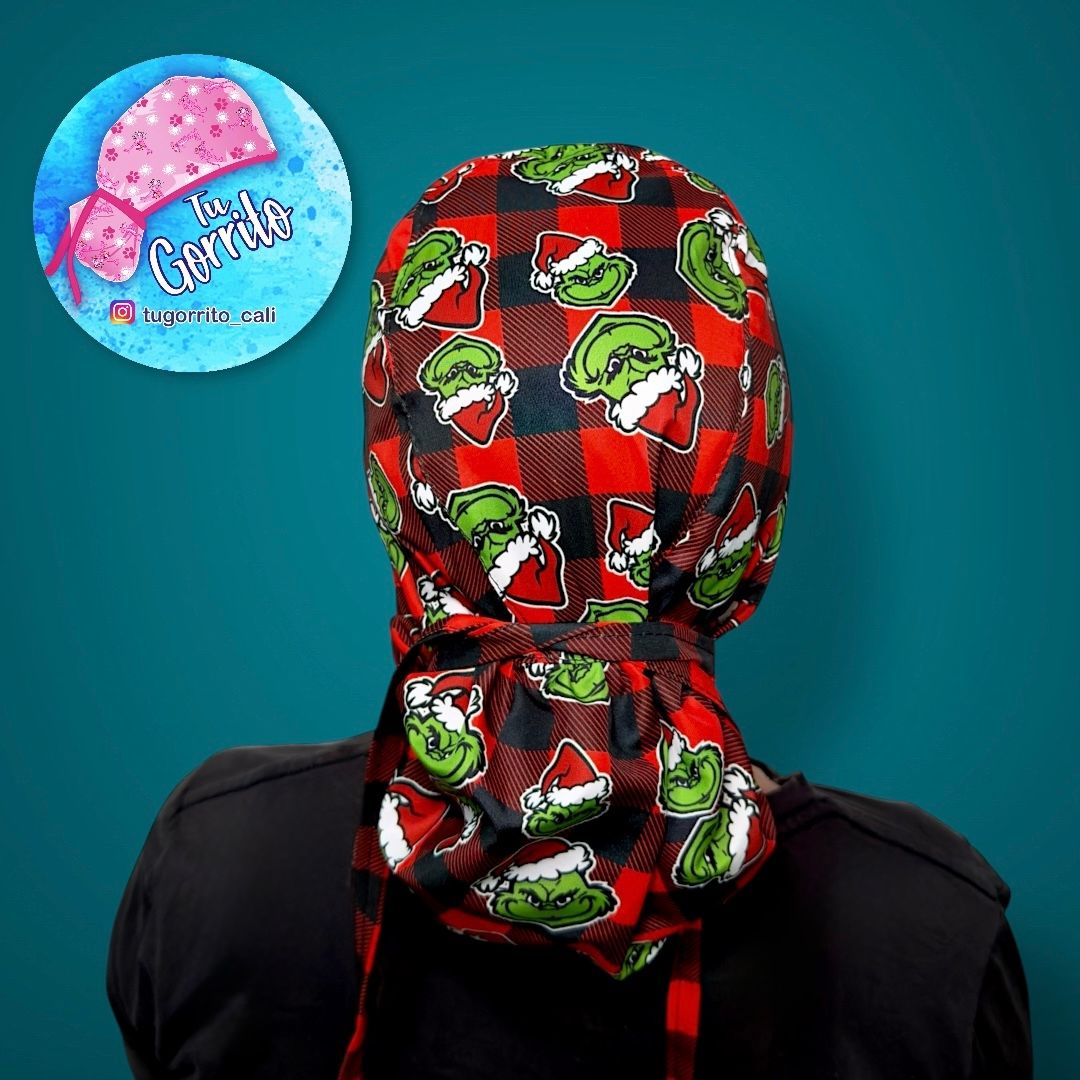 Grinch navidad cuadros rojos 
