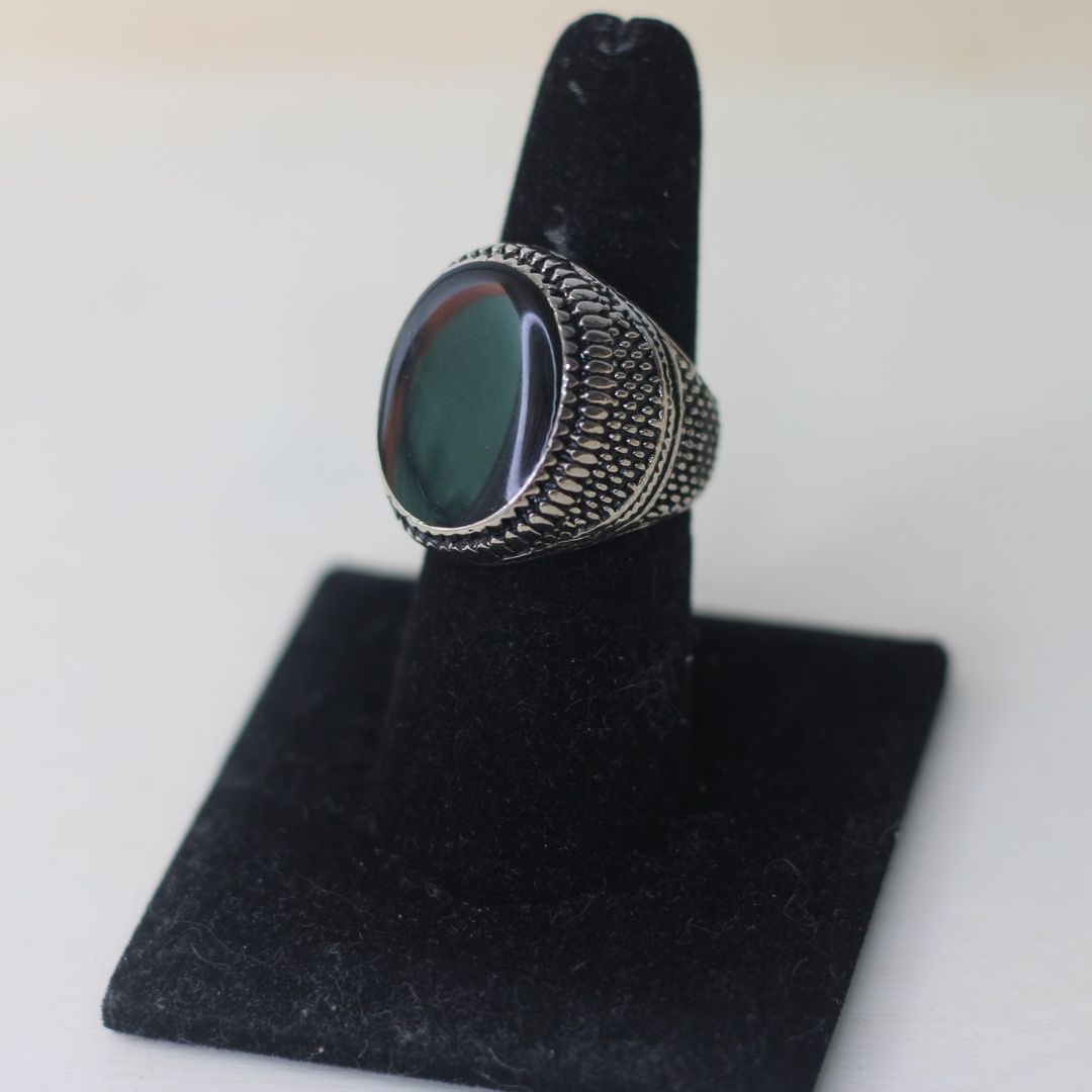 ANILLO PIEDRA GRANDE NEGRO