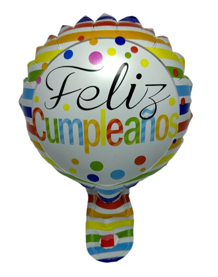 GLOBO FOIL 5' FELIZ CUMPLEAÑOS PAQUETE X 50 UNIDADES SURTIDO