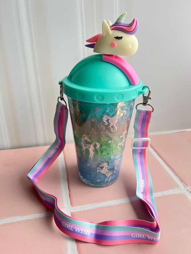 Vaso pitillo unicornio 