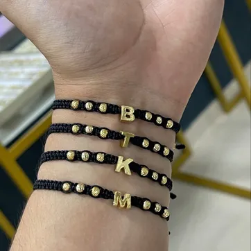 Pulsera letra Inicial balin 4mm liso e italy - imagen 1