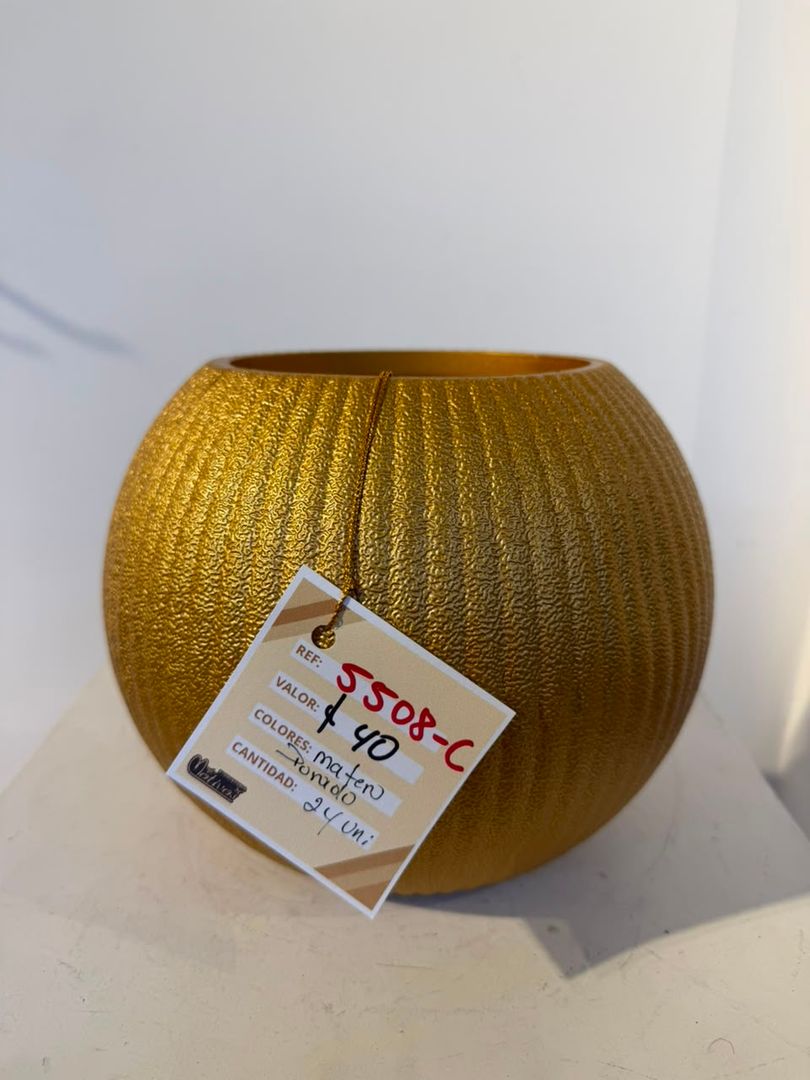 MATERO CIRCULAR PLASTICO DORADO MEDIANO