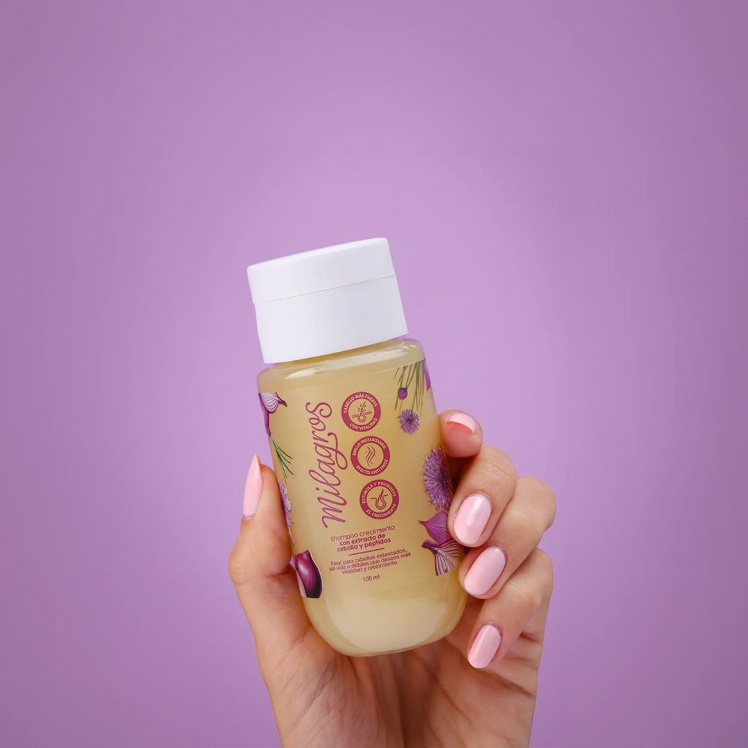 Shampoo Cebolla y Péptidos Mini 100ml Milagros