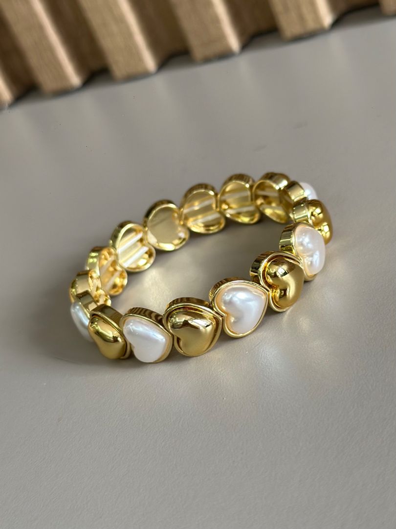 Pulsera corazón combinado 