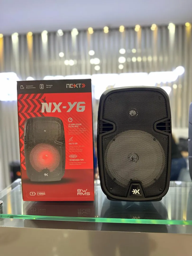 CABINA PARLANTE RECARGABLE 6.5 PULGADAS LUCES LED NX-Y6