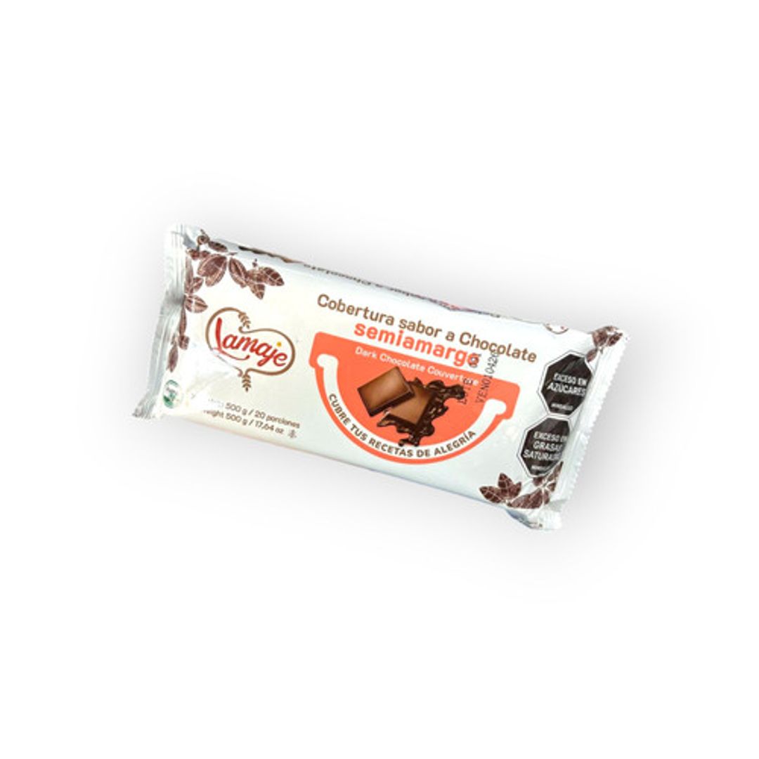 COBERTURA SEMIAMARGA LAMAJE NEGRA*500G