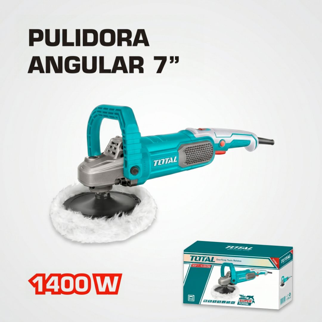 PULIDORA 7” 1400W C/ACCESORIOS
