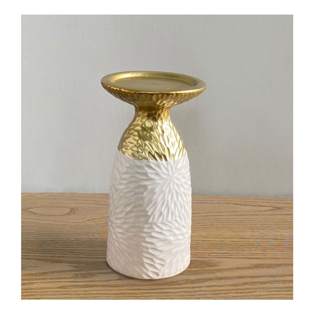 Adorno Blanco y Dorado