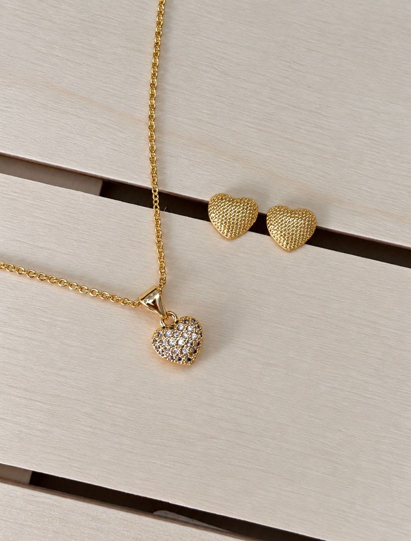 Set cadena topo corazón 