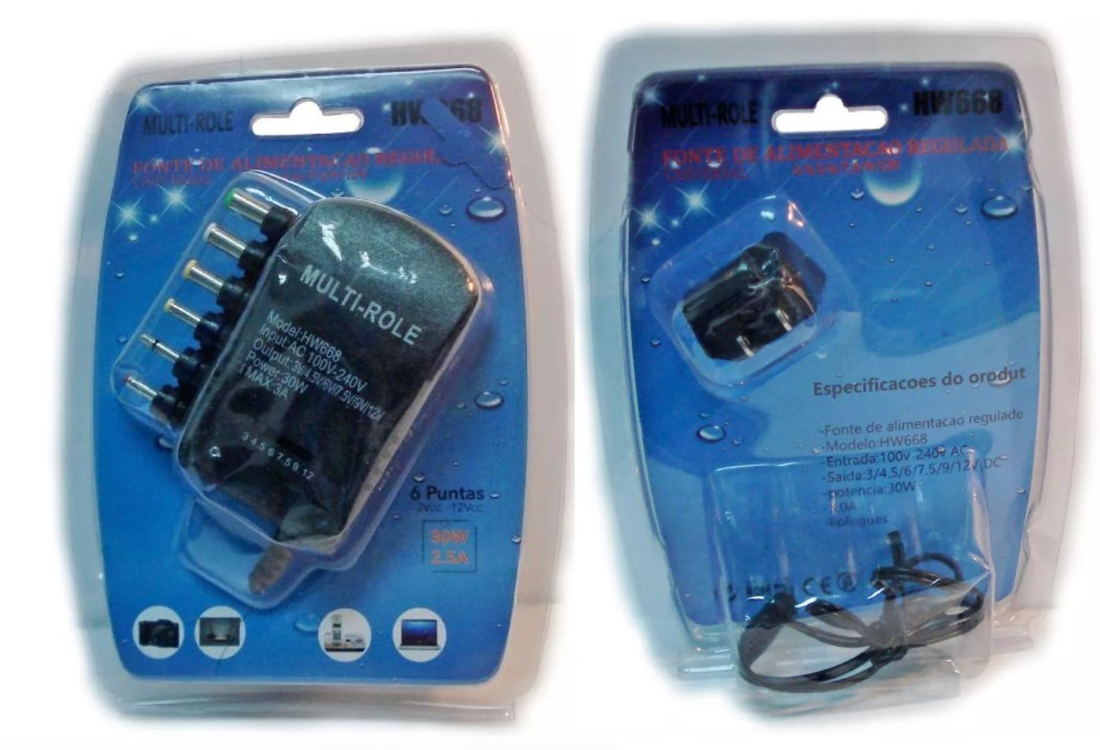 Cargador de corriente universal 6 puntas