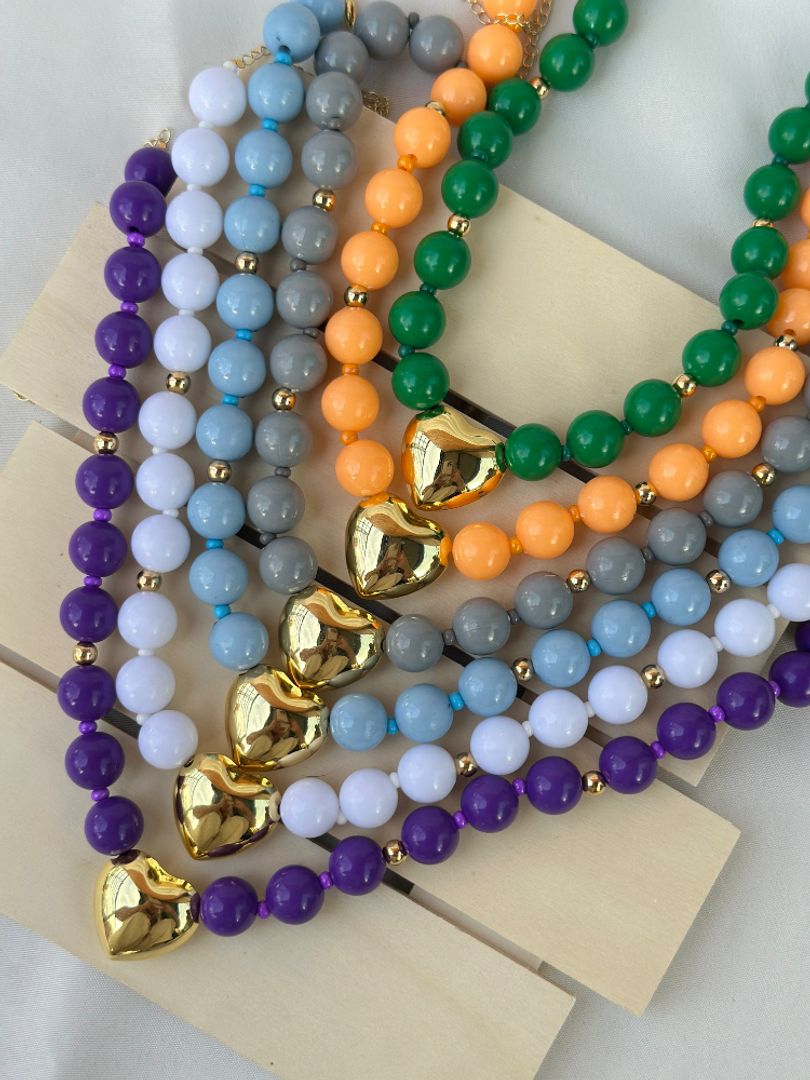 Collar XL ábaco corazón 