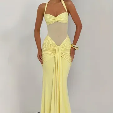 VESTIDO AMARLLO TALLA (S) - imagen 1