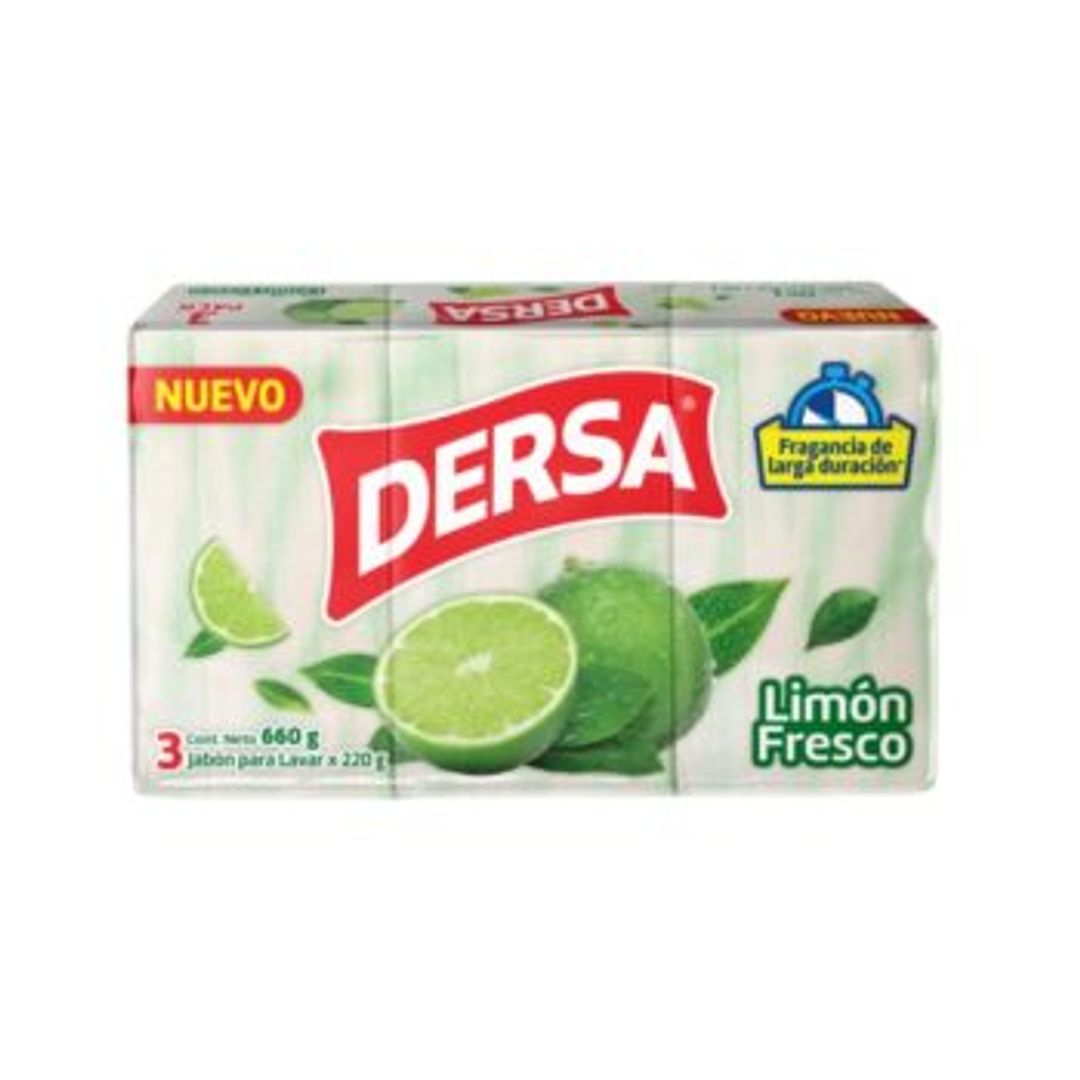JABON DERSA LIMON*3*220G