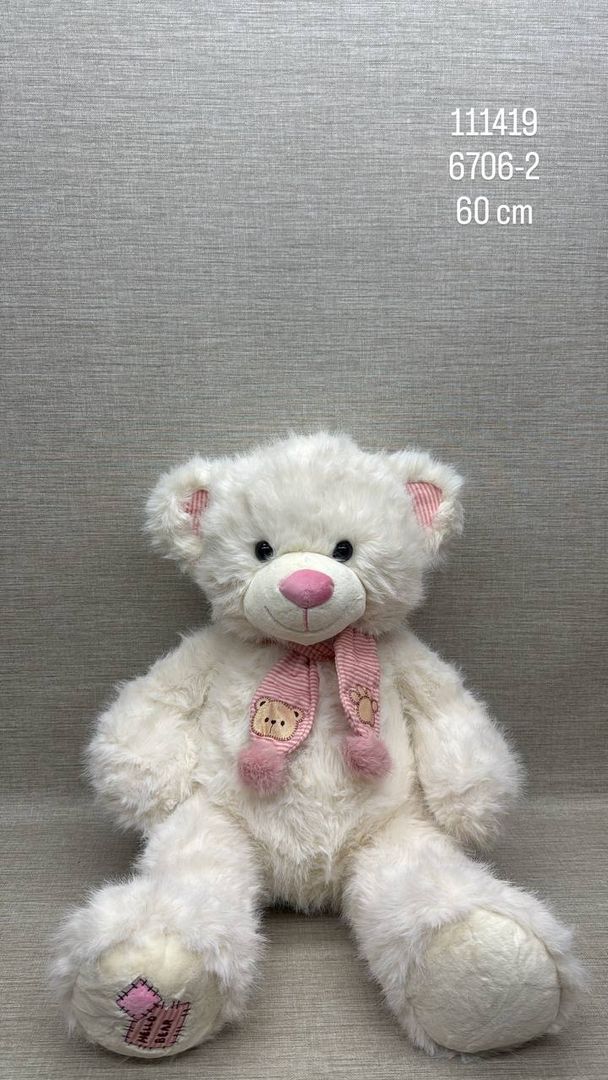 OSO PELUDITO CON BUFANDA 60 CM