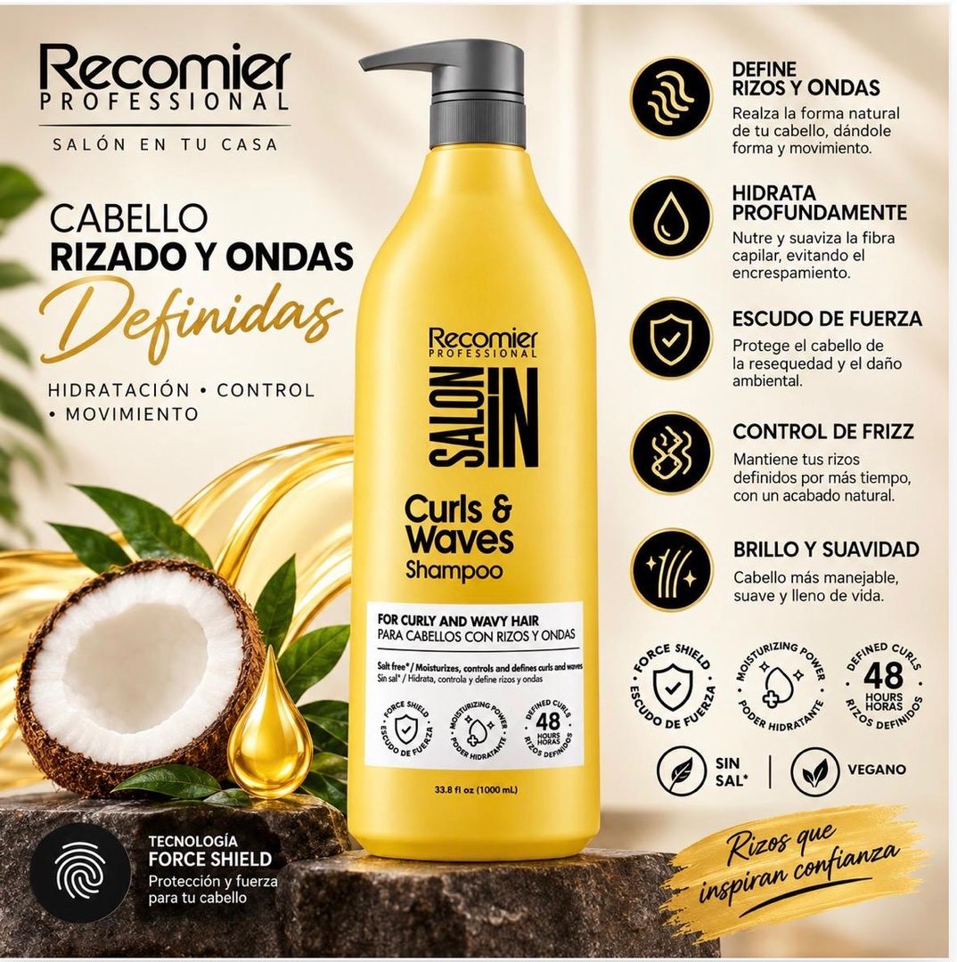 RECAMIER CURLS & WAVES SHAMPOO*LITRO