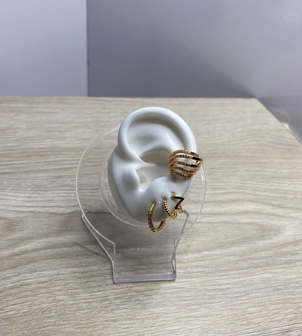 Diseño de candongas y earcuff, covergold 