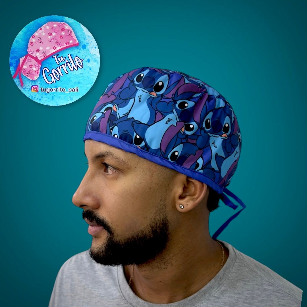 Stitch mosaico azul horma corta 