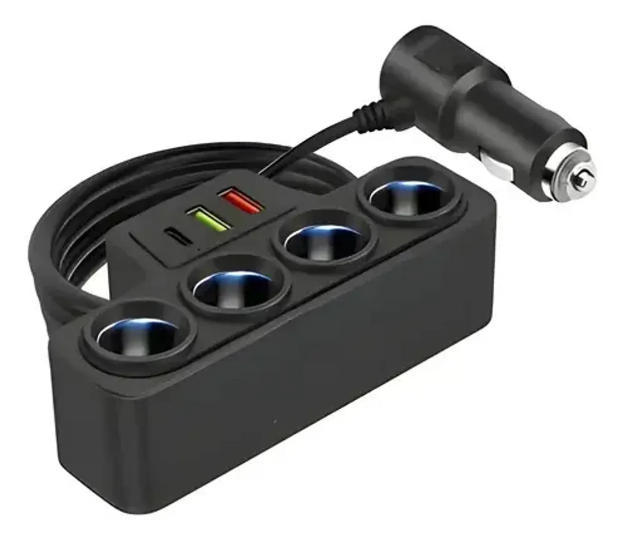 CARGADOR PUERTOS USB-C CIGARRERA CARRO ADAPTADOR