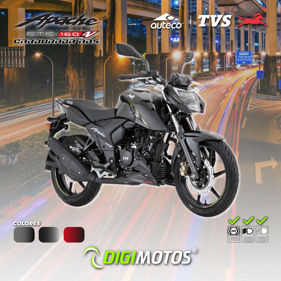 TVS APACHE RTR 160 4V XC CARBURADA ABS