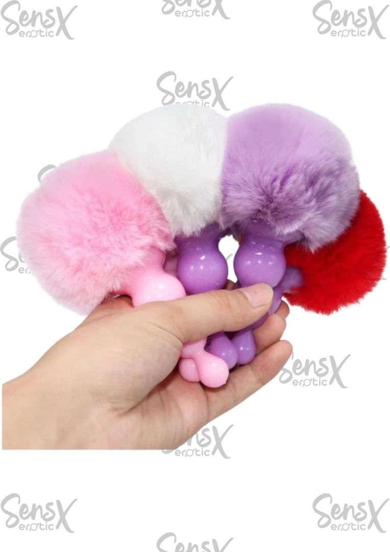 juguete sexual de cola de conejo de peluche para mujeres y hombres