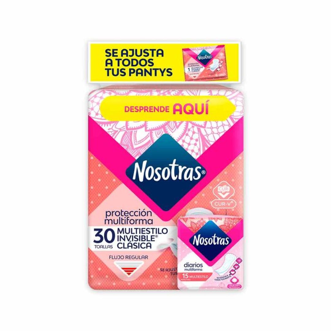 TOALLA NOSOTRAS INVISILE*30+15DIARIOS