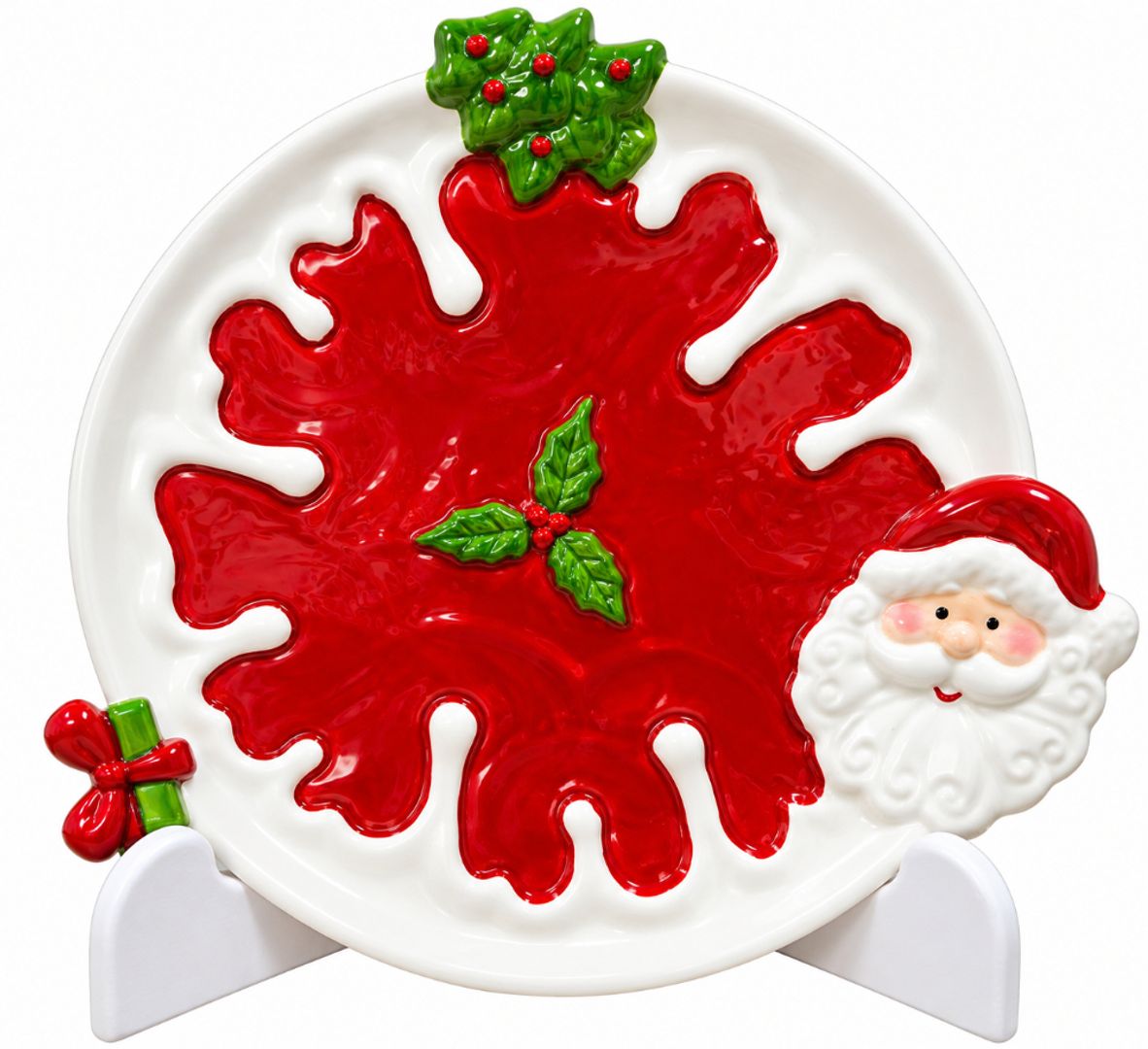 PLATO PLANO NAVIDEÑO DE POLIRECINA