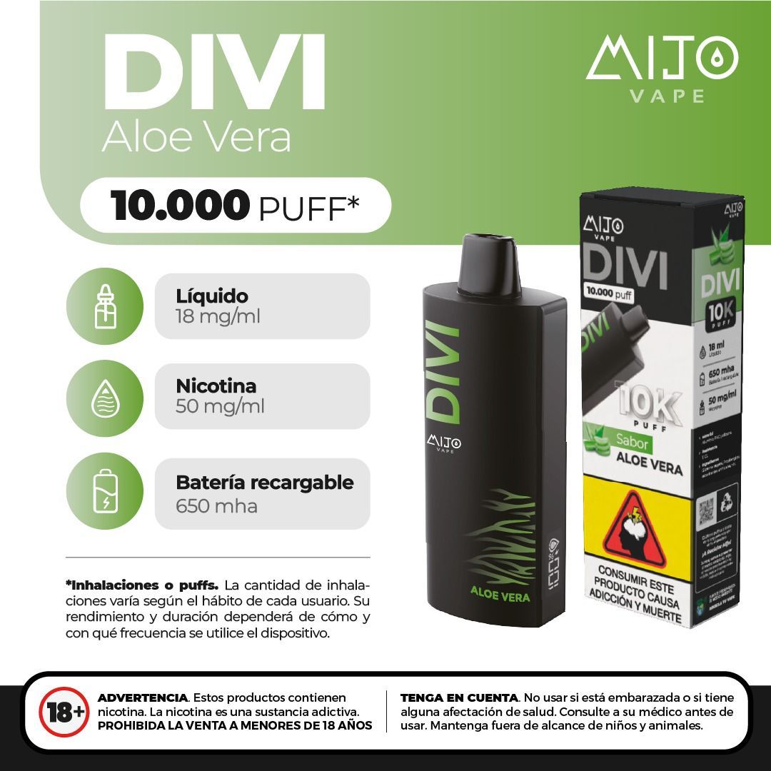 Mijo Divi Aloe Vera 10.000 Puffs