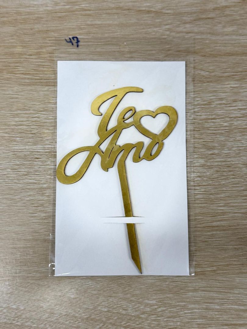000 TOPPER MEDIANO "TE AMO"