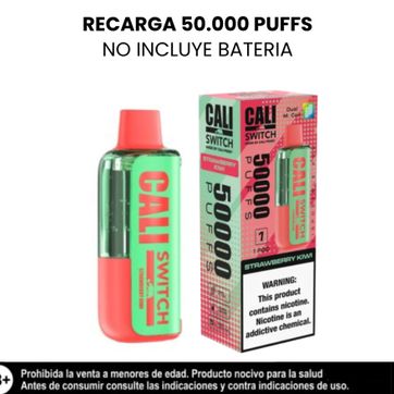Imagen del producto Cali Pod 50.000 puffs es una recarga, no sirve sin la bateria, bateria y pod se venden por separado. 