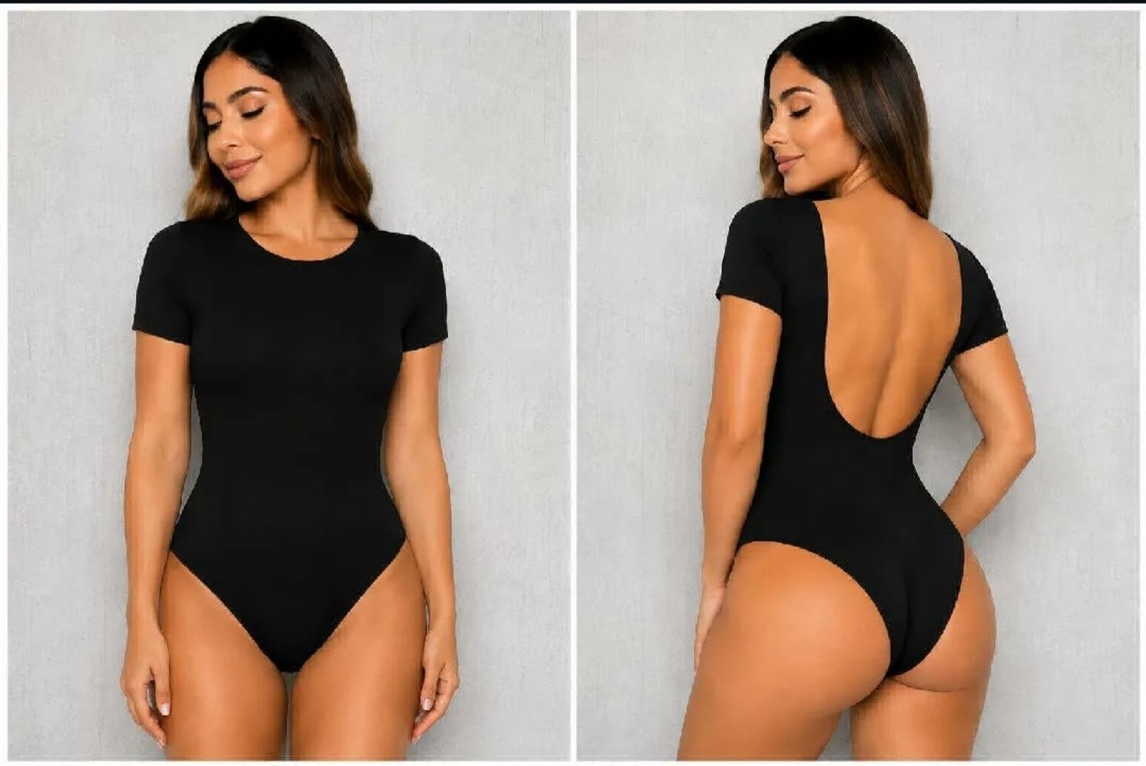 Body sexy manga corta 