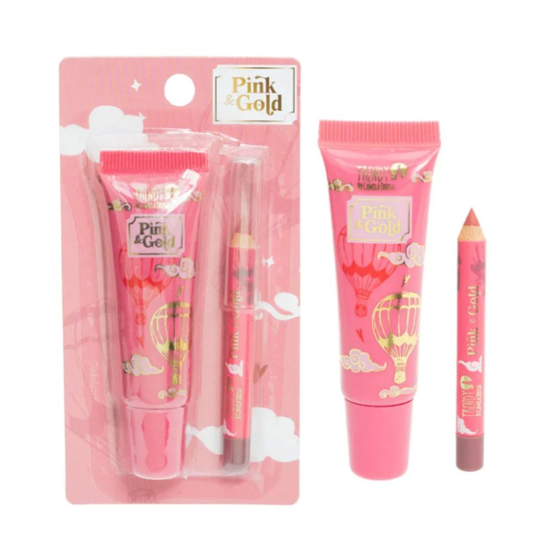 Lip Combo Pink And Gold