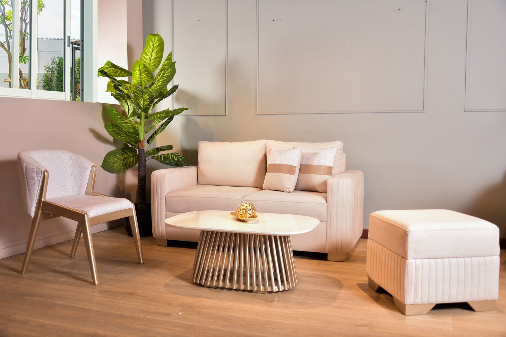 SALA IBIZA CHAMPAÑA TELA BEIGE