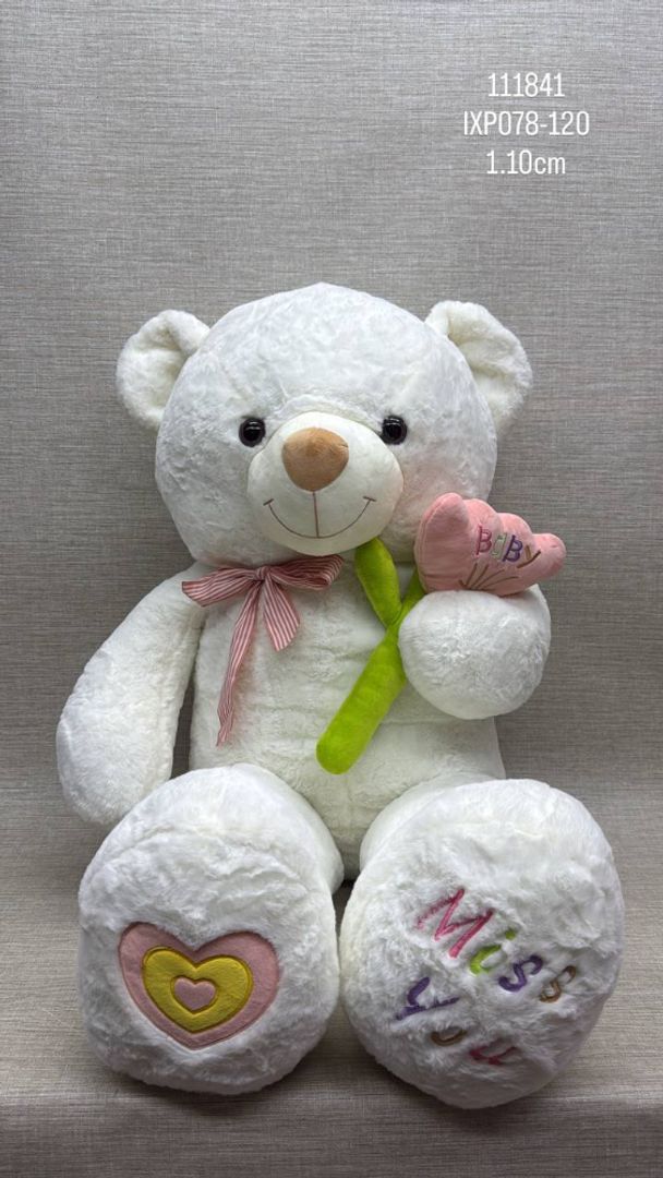 OSO PATAS LARGAS MOÑO TULIPAN 1.10 CM