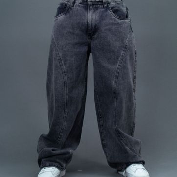 JEANS SUPER BAGGY CORTES GRIS - imagen 1