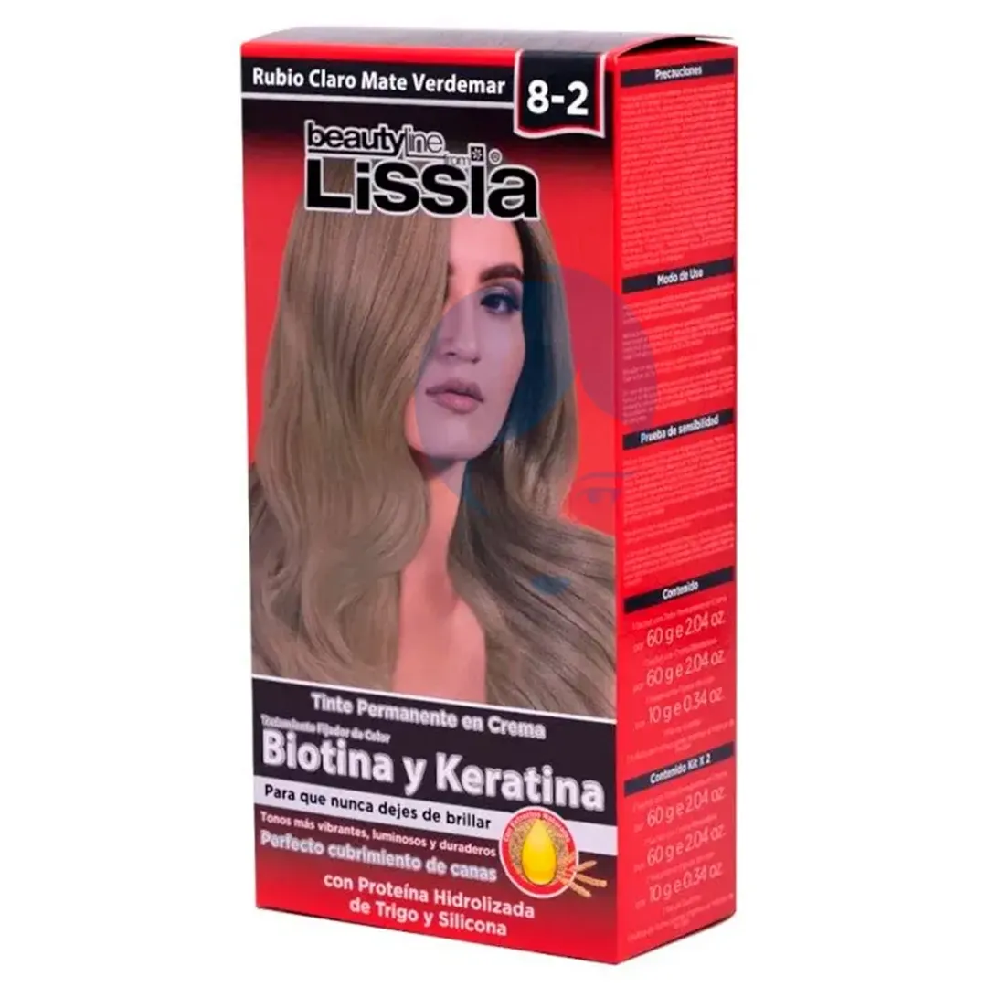 TINTE LISSIA 8-2 RUBIO CLARO MATE VERDEMAR