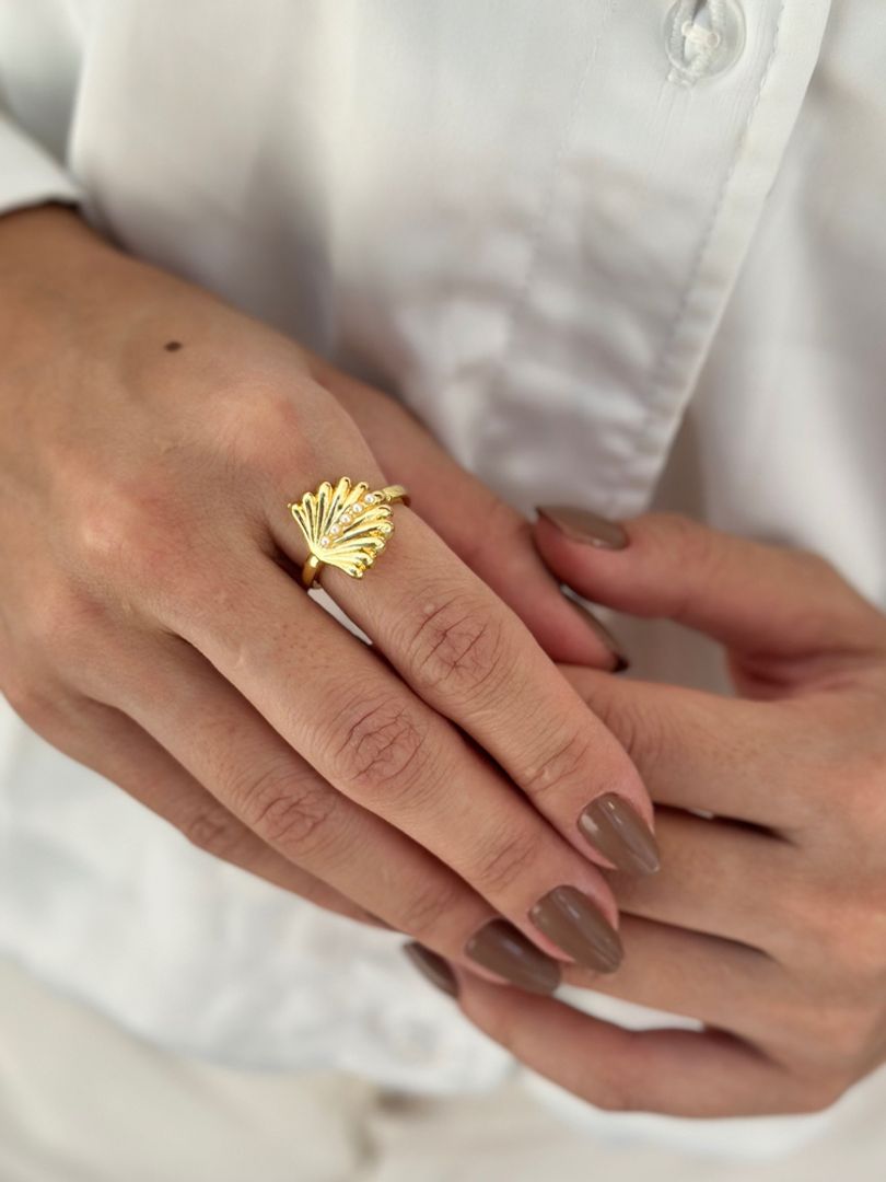 Anillo concha perla 