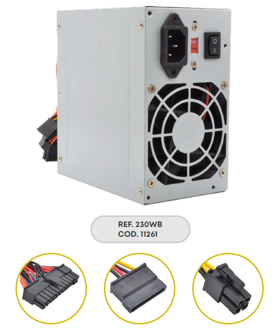 FUENTE DE PODER 230W REALES PLUS
