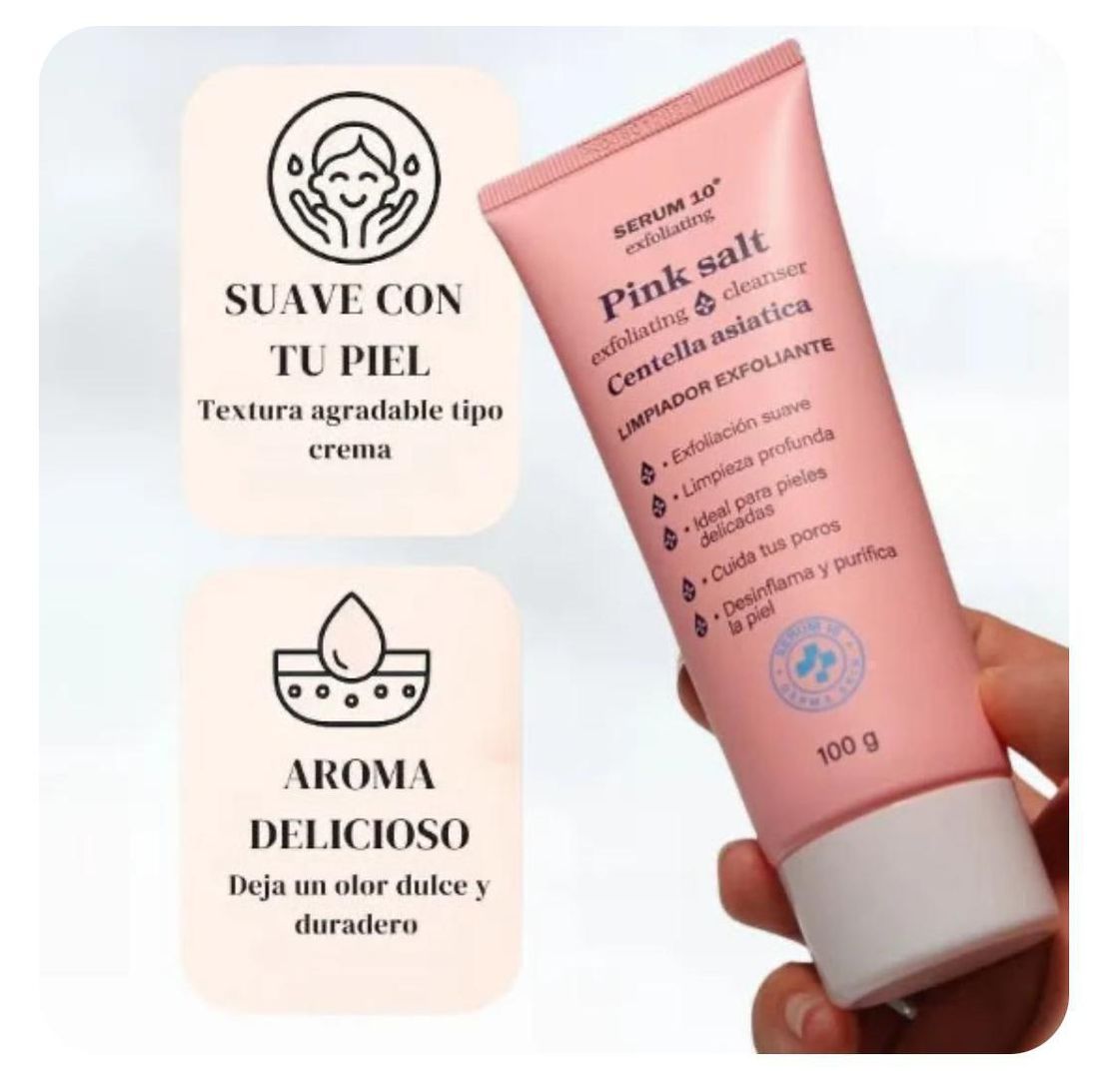Serum 10 Pink Salt, Exfoliante Centella Asiática