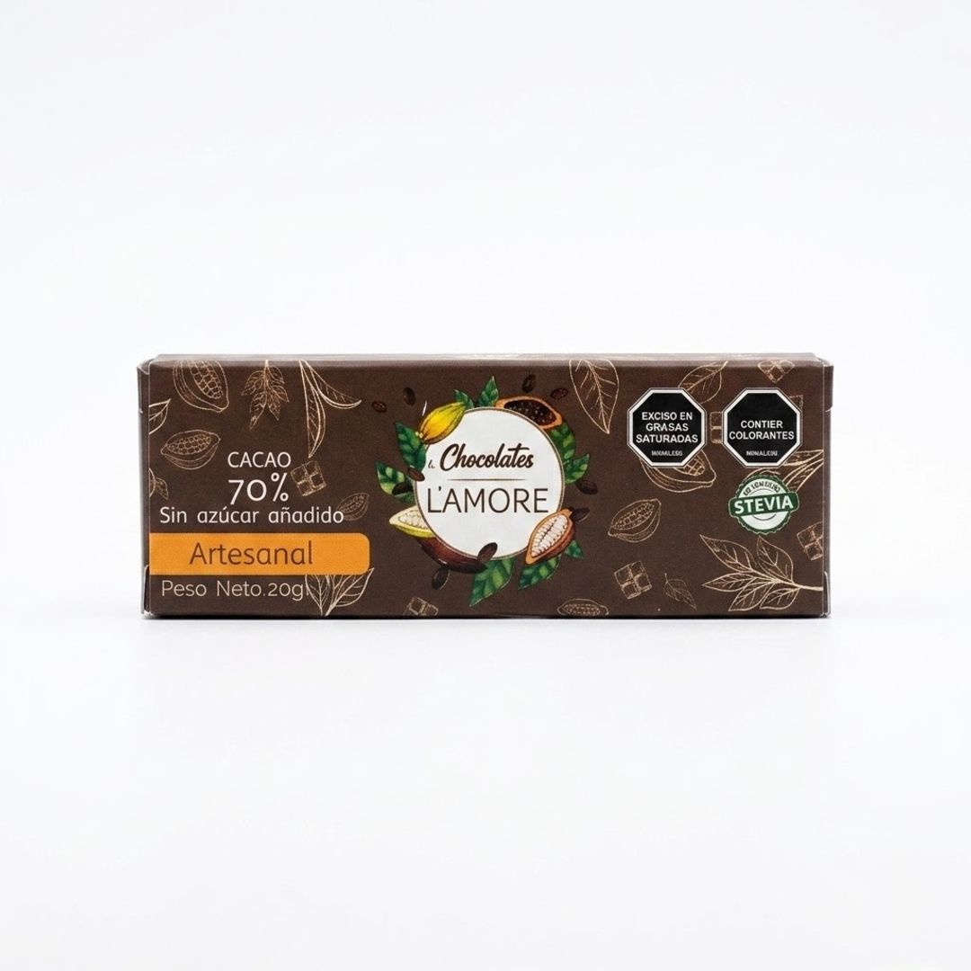 PASTA DE CACAO AL 70% X 20GR L AMORE
