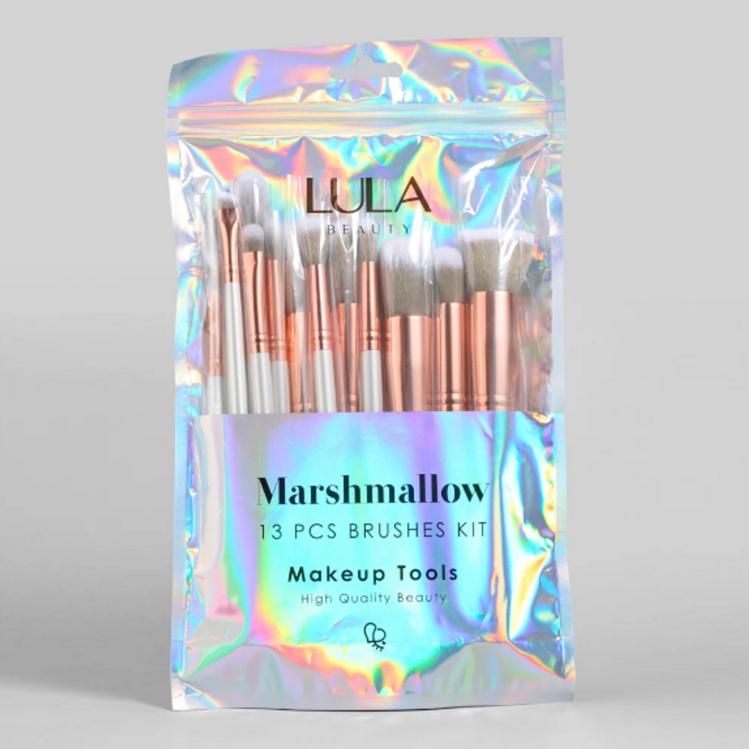 KIT DE BROCHAS MARSHMALLOW X 13 LULA BEAUTY