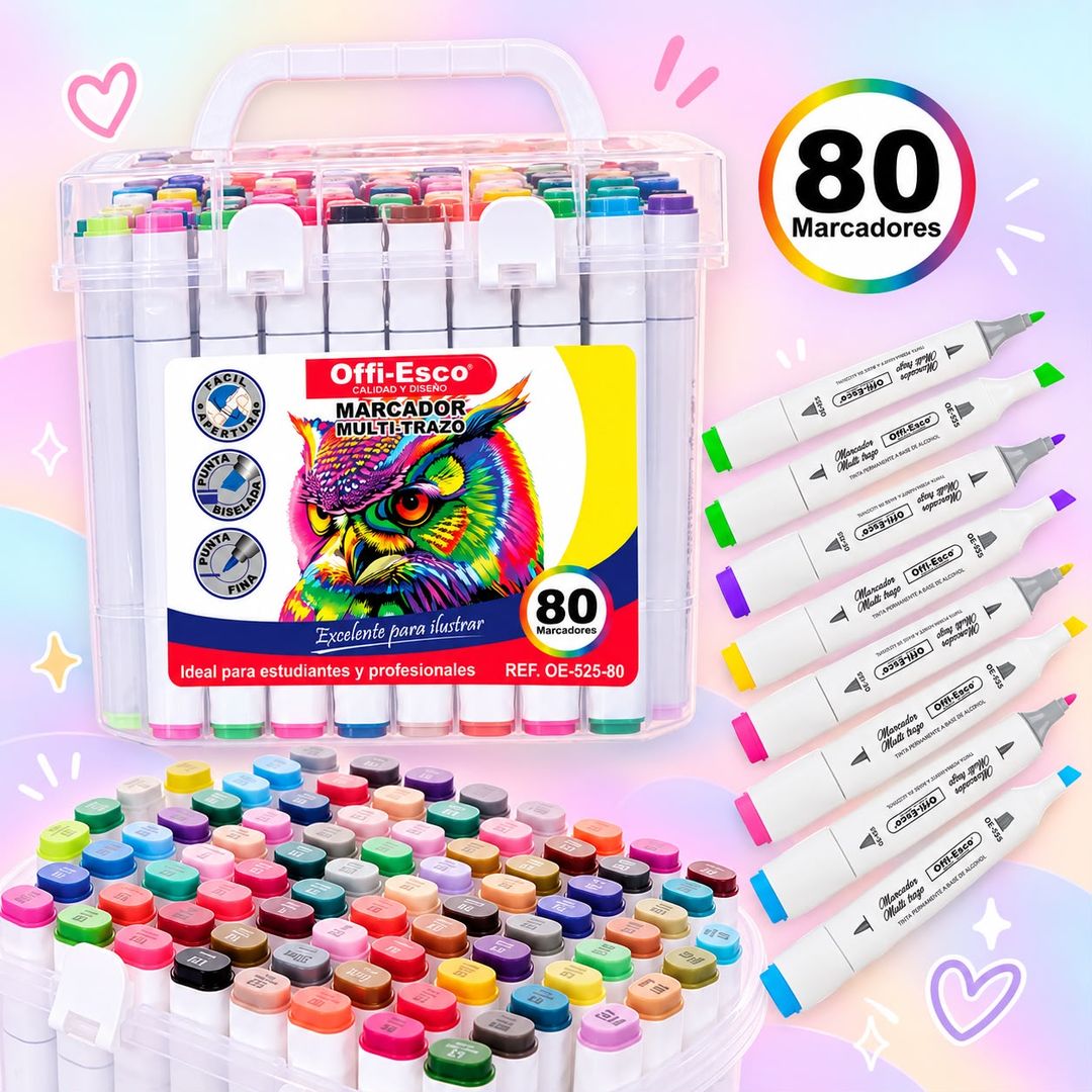 Marcador Multi Trazo x 80 colores Offi Esco Permanente