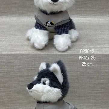 Imagen del producto PERRO HUSKY  CON CAMISA DE 25 CM 