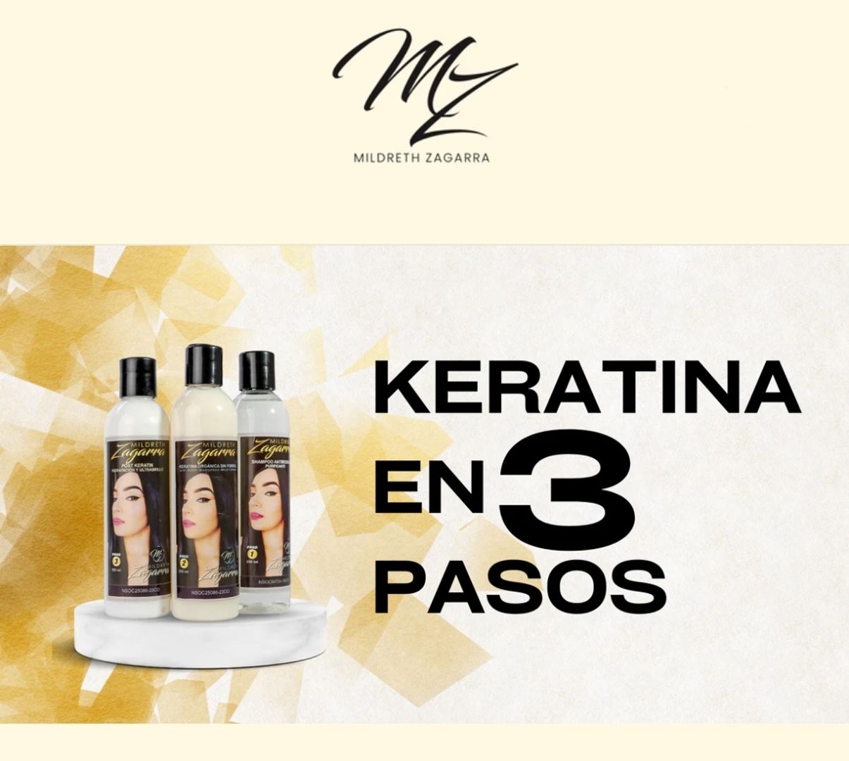 Kit Keratina Mildreth Zagarra 