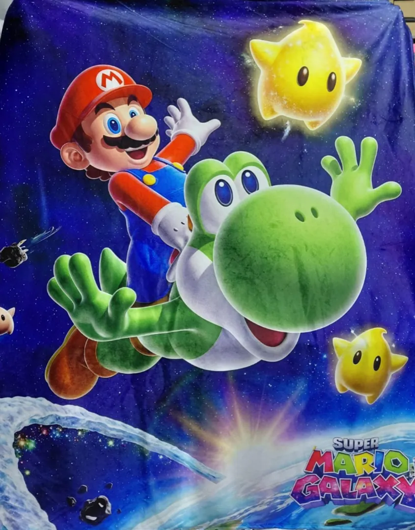 COBIJA FRAZADA SUAVE TERMICA AFELPADA SUPER MARIO BROS